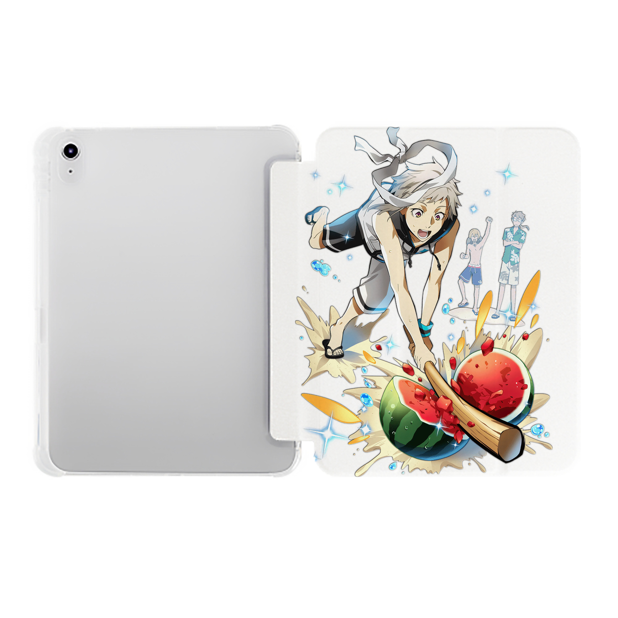 （画像用） 文豪ストレイドッグス Bungo Stray Dogs IPad ケース ペン収納付き 三つ折りスタンド PUレザー×シリコン 対応機種9.5/10.5/10.9インチ